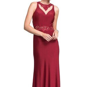 NWT Aspeed Design L1986 Chiffon Prom Dress Red Size S